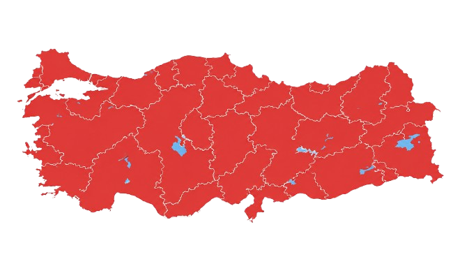 İl sınırlarıyla Türkiye haritası